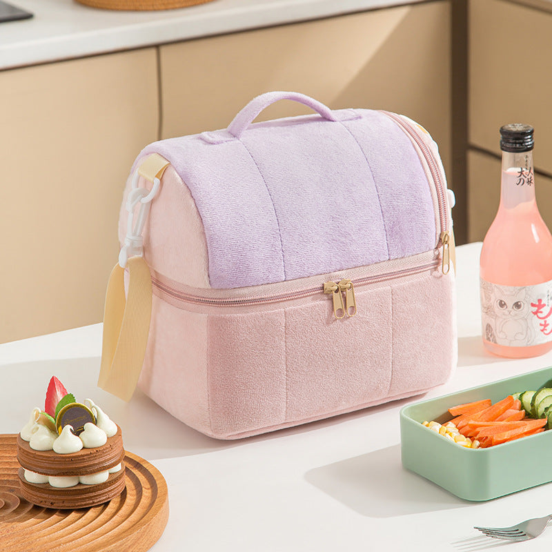 Double-Layer Thickened Tote Lunch Bag