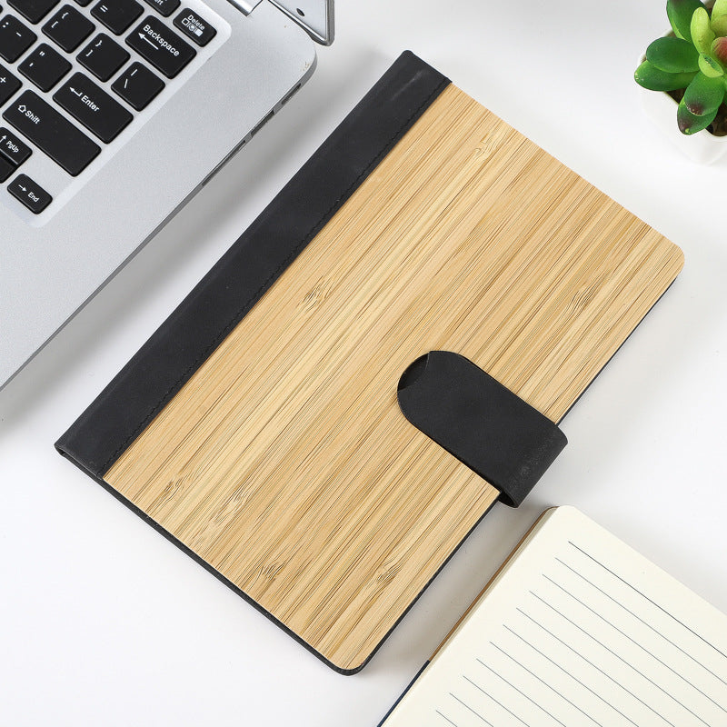 Bamboo Cover Magnetic Notebook