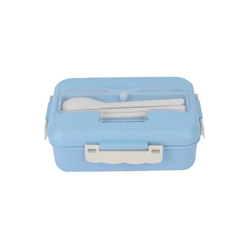 Wheat Straw Compartment Lunch Box With Utensils