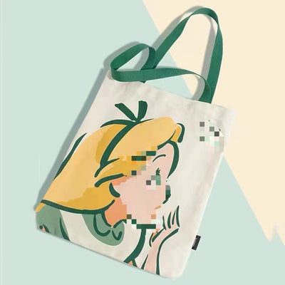 Cartoon Canvas Tote Bag