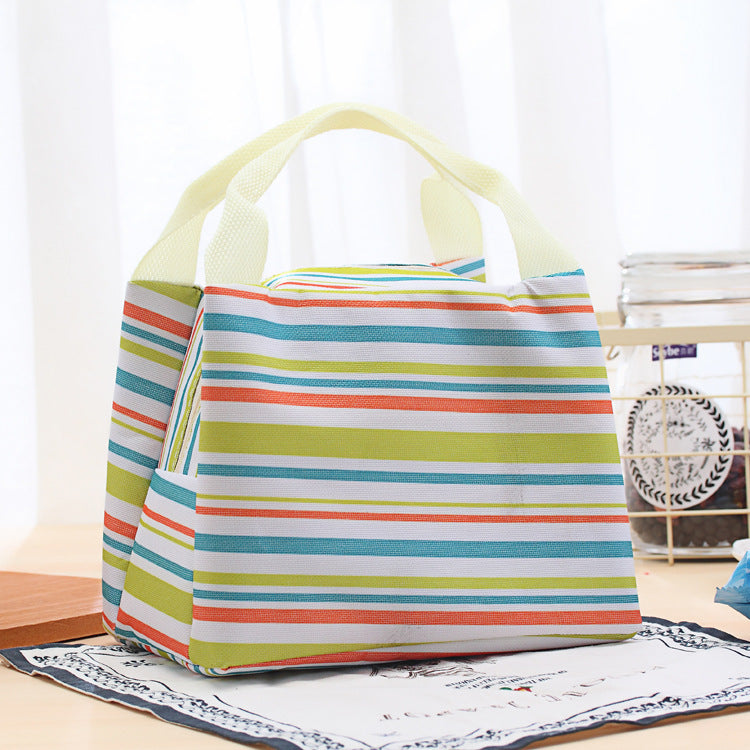 Multi-Coloured Stripes Lunch Bag