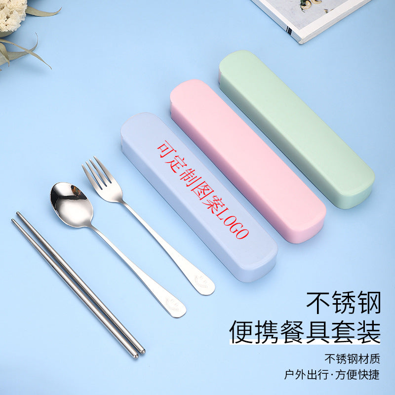 Pastel Colours Cutlery Set With Box