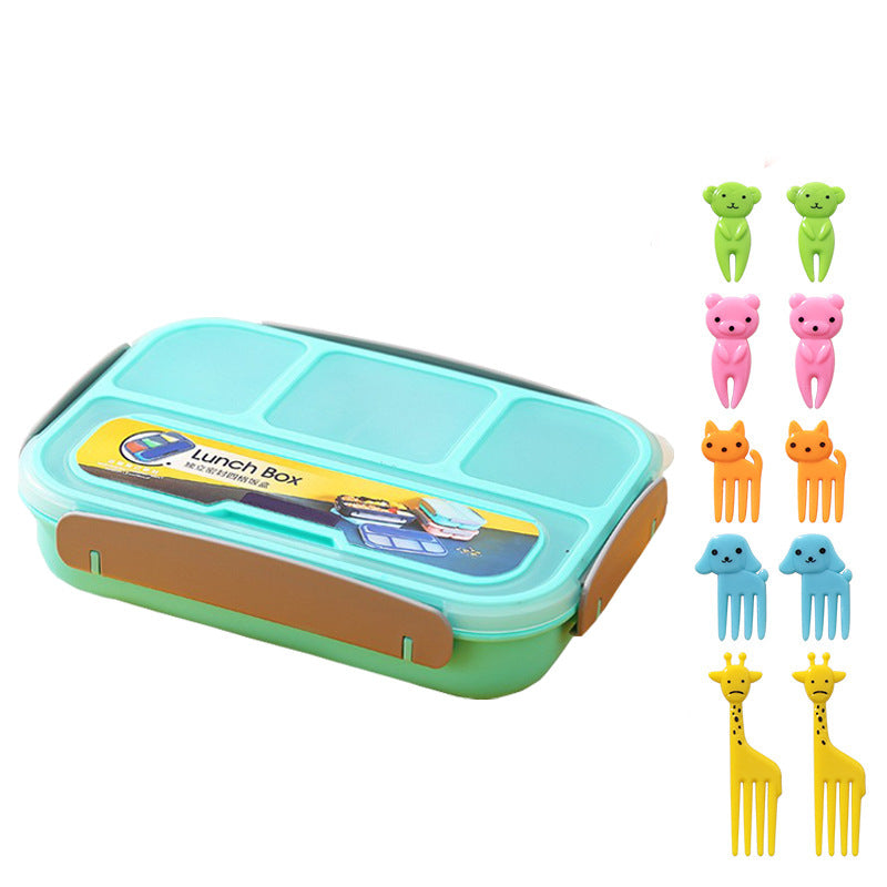 Four Compartment Plastic Lunch Box Convenient Lunch Box