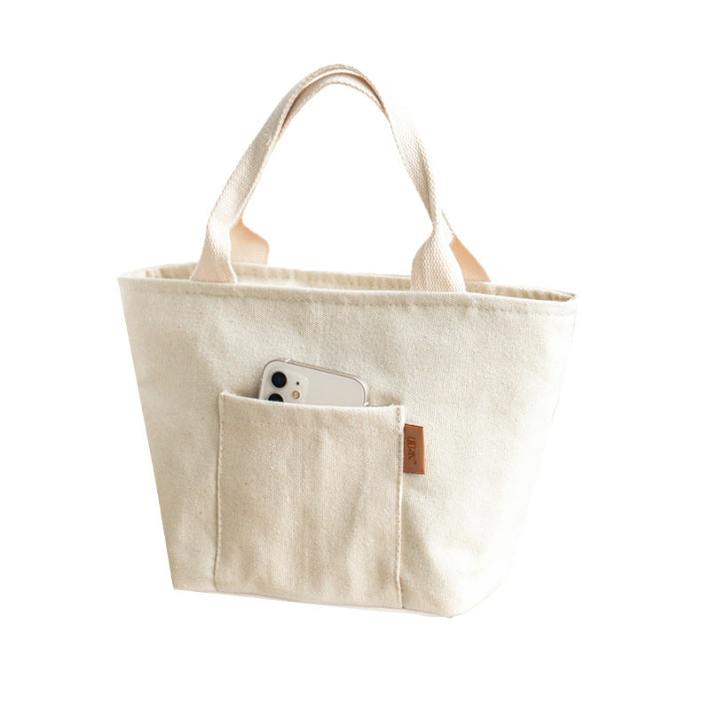 Cotton Canvas Insulated Lunch Bag