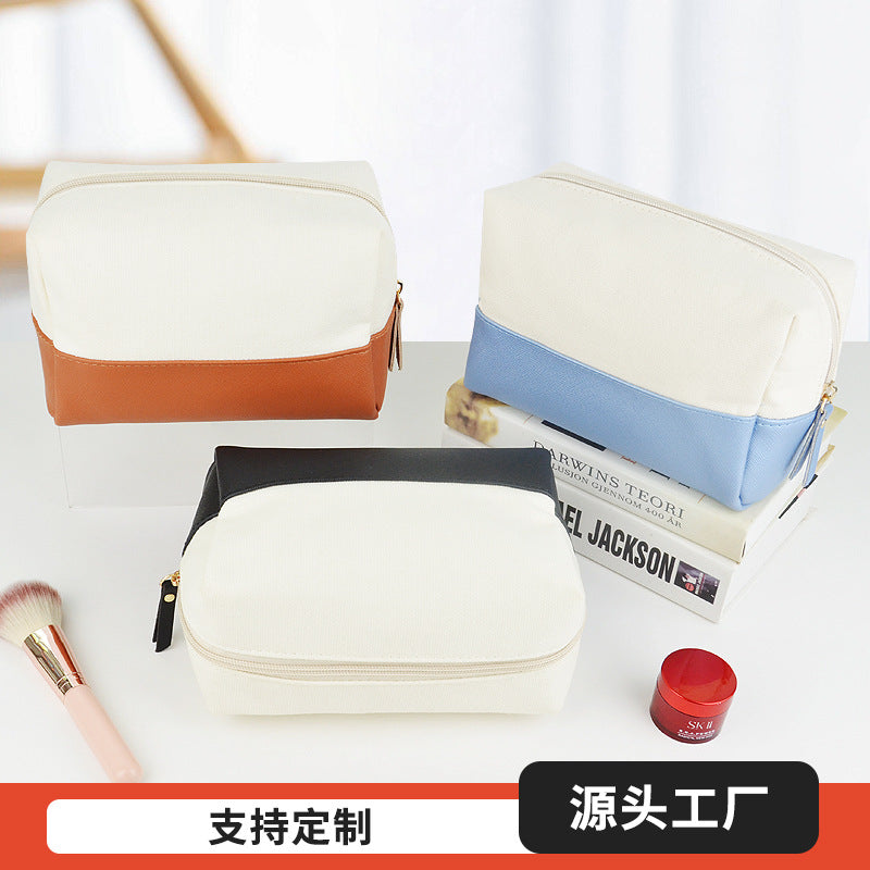 All-Cotton Canvas Makeup Bag