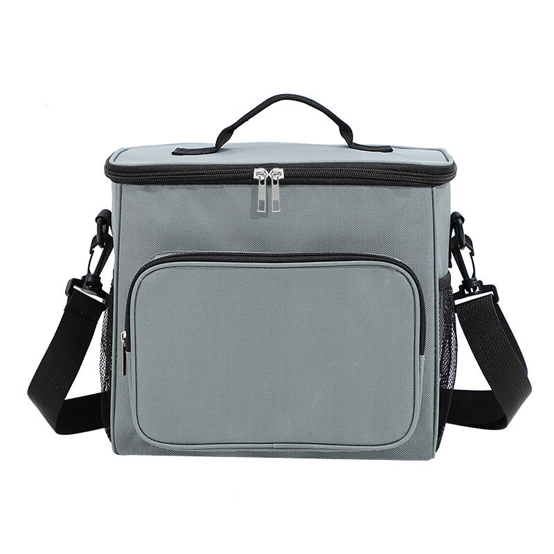 Short Heather Grey Multi-Compartment Lunch Bag