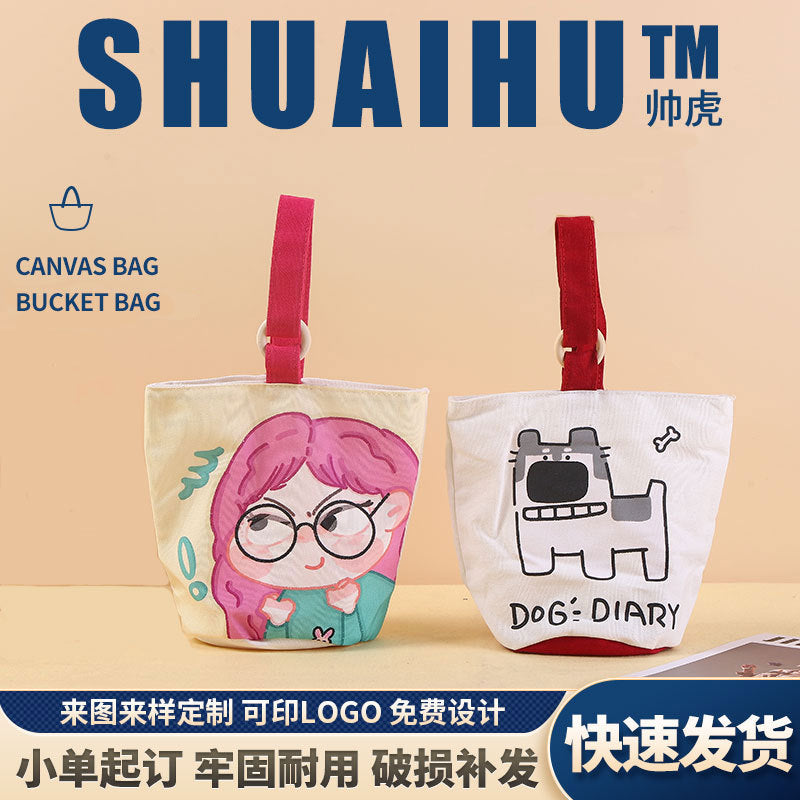 Custom Cartoon Canvas Tote Bag