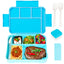 Plastic Lunch Box With Cutlery And Sauce Box