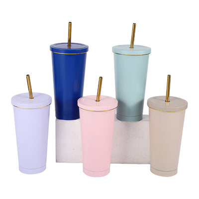 Stainless Steel Insulated Cup With Straw