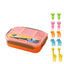 Four Compartment Plastic Lunch Box Convenient Lunch Box