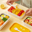 Minimalist Air-Tight Lunch Box With Cutlery And Stainless Steel Inner Compartment