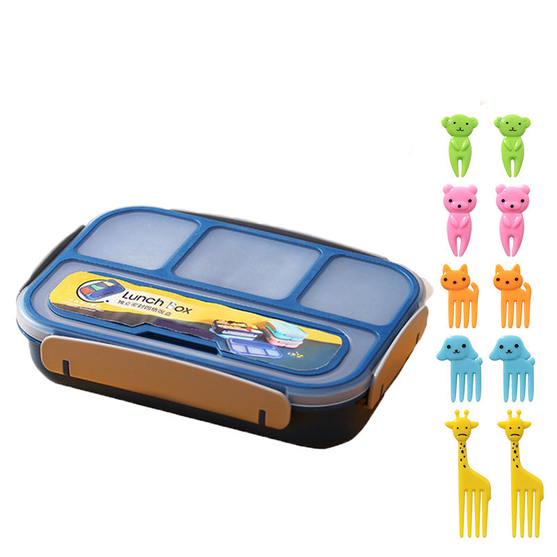 Four Compartment Plastic Lunch Box Convenient Lunch Box