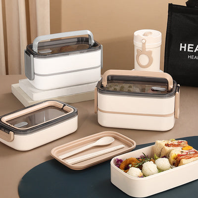 Double-Layer Compartmentalized Lunch Box