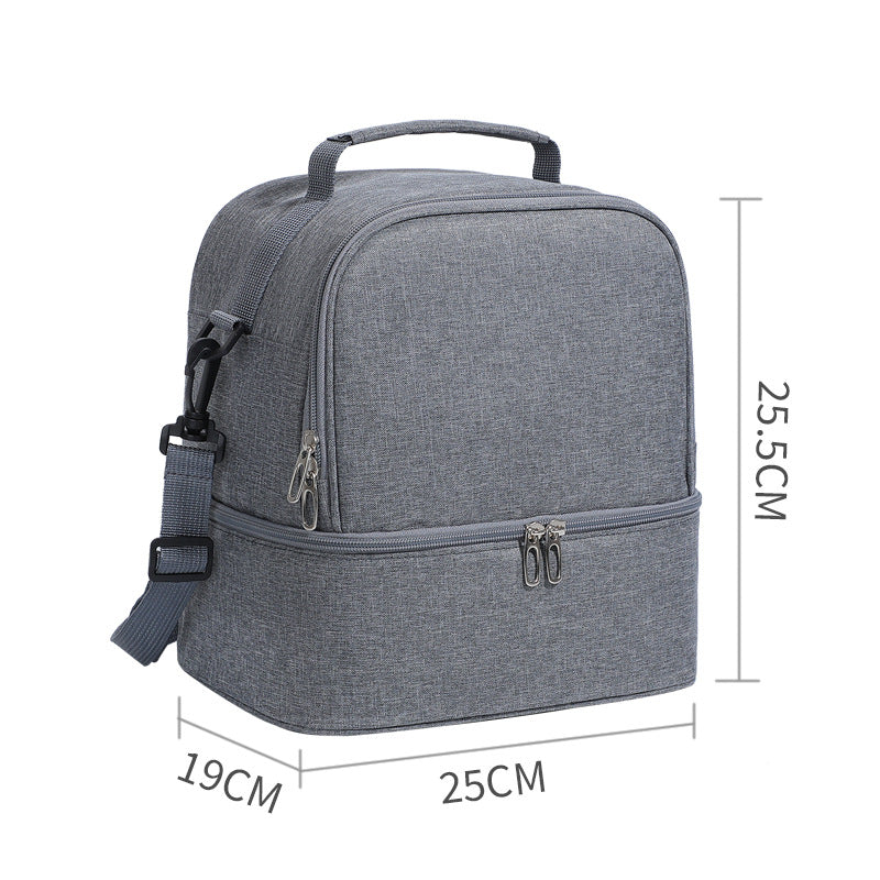 Brown Strap Bag Pack Lunch Bag