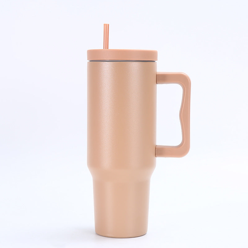 Stainless Steel Car Mug Thermos With Straw