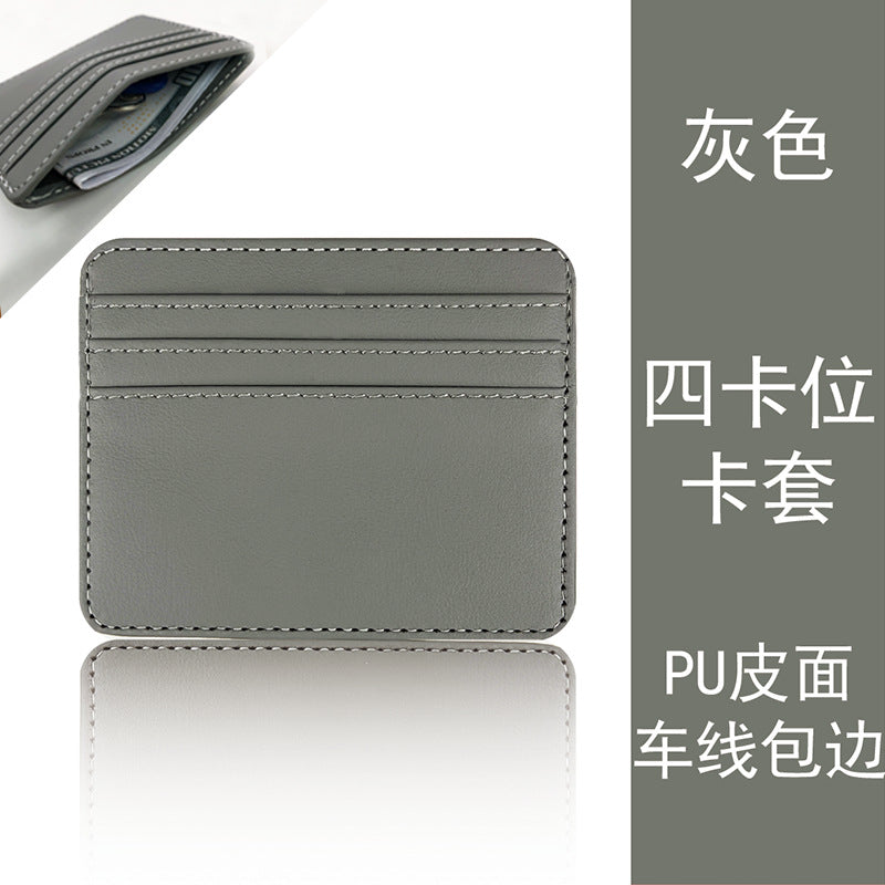 Multi-Pocket Pu Leather Passport Holder