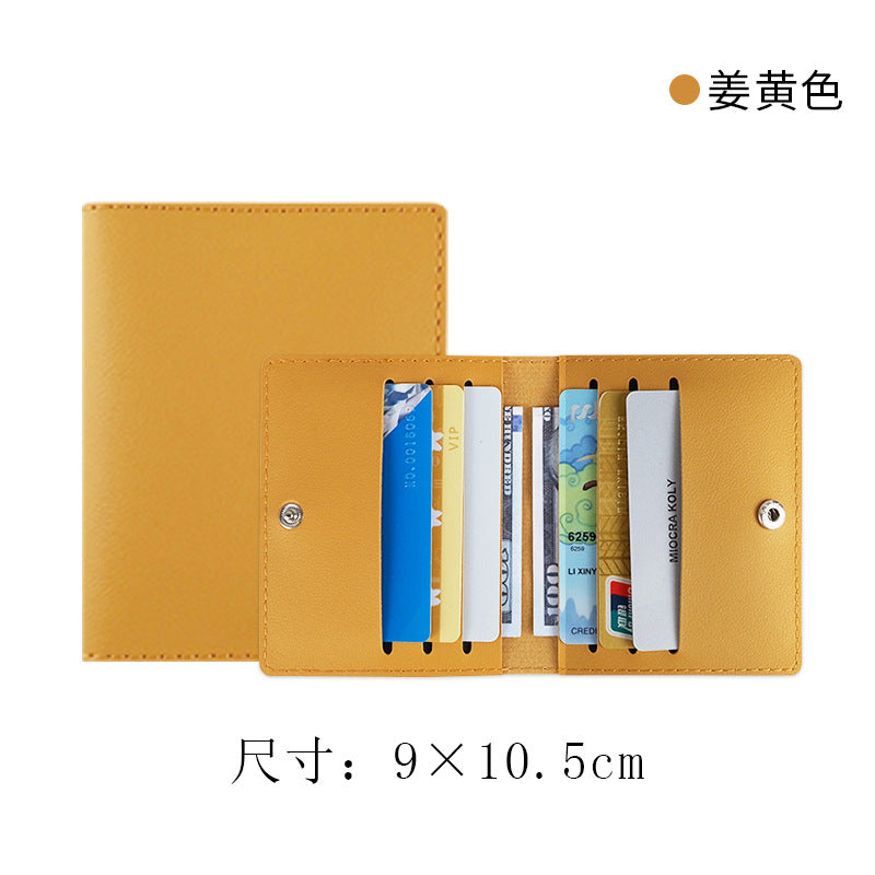 Multi-Pocket Pu Leather Passport Holder