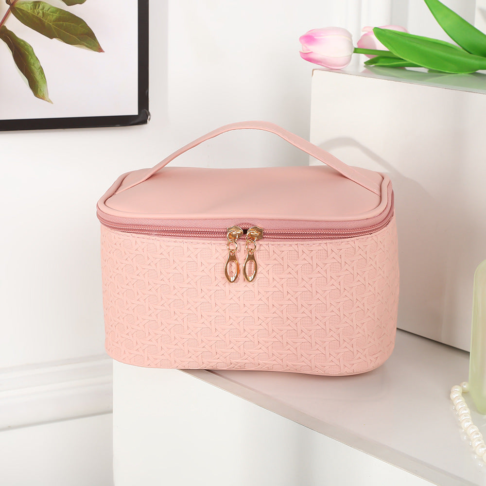 Box Like Gid Texture Cosmetic Bag