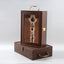 Wooden Single Leather Premium Wine Gift Box With Gold Coated Handle