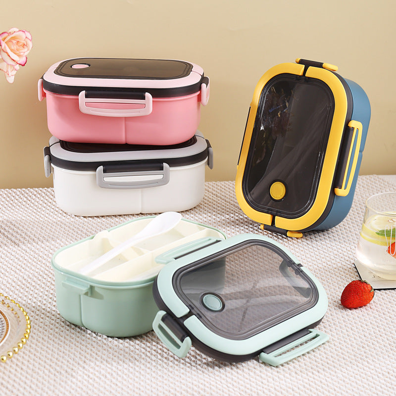 3 Division Rounded Cute Hand Carry Lunch Box