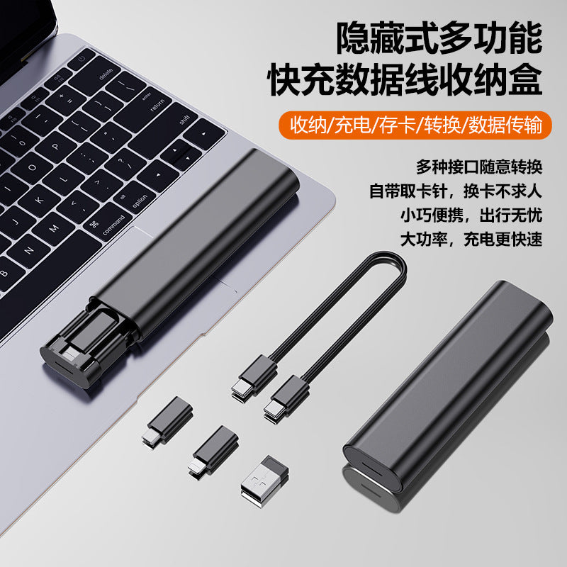 Multi-Functional Digital Storage Case, Usb-C To Lightning Converter Adapter & Usb-C To Usb-C Cable