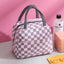 Waterproof Checkered Lunch Bag With Pockets