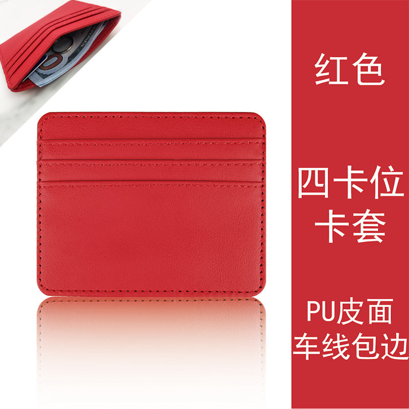 Multi-Pocket Pu Leather Passport Holder