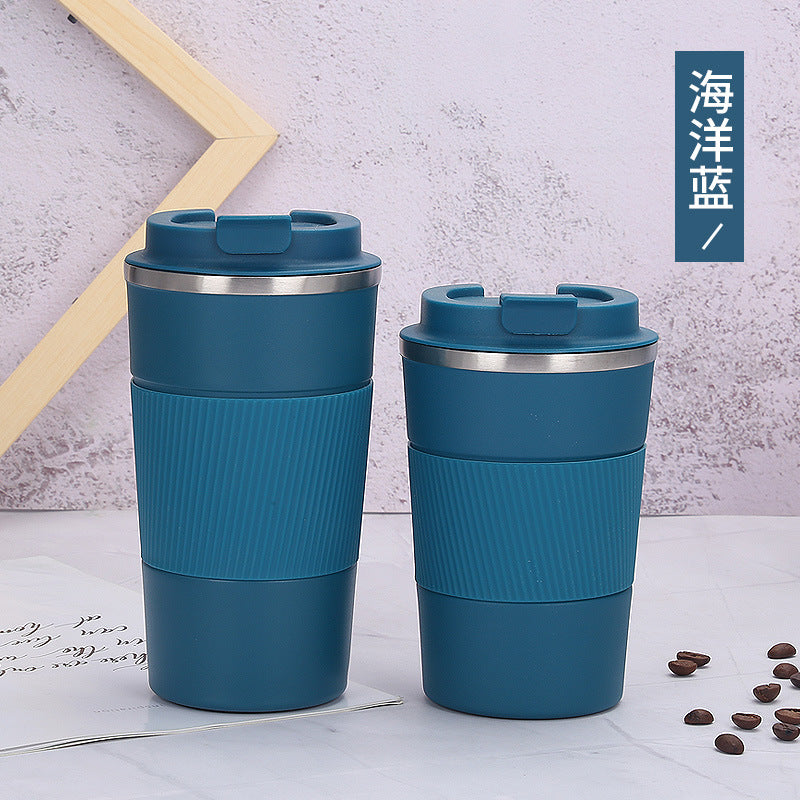 Coffee Cup Tumbler With Silicon Grip