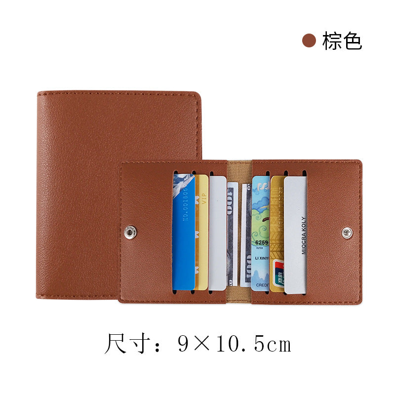 Multi-Pocket Pu Leather Passport Holder