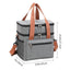 Brown Strap Bag Pack Lunch Bag