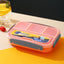 Four Compartment Plastic Lunch Box Convenient Lunch Box