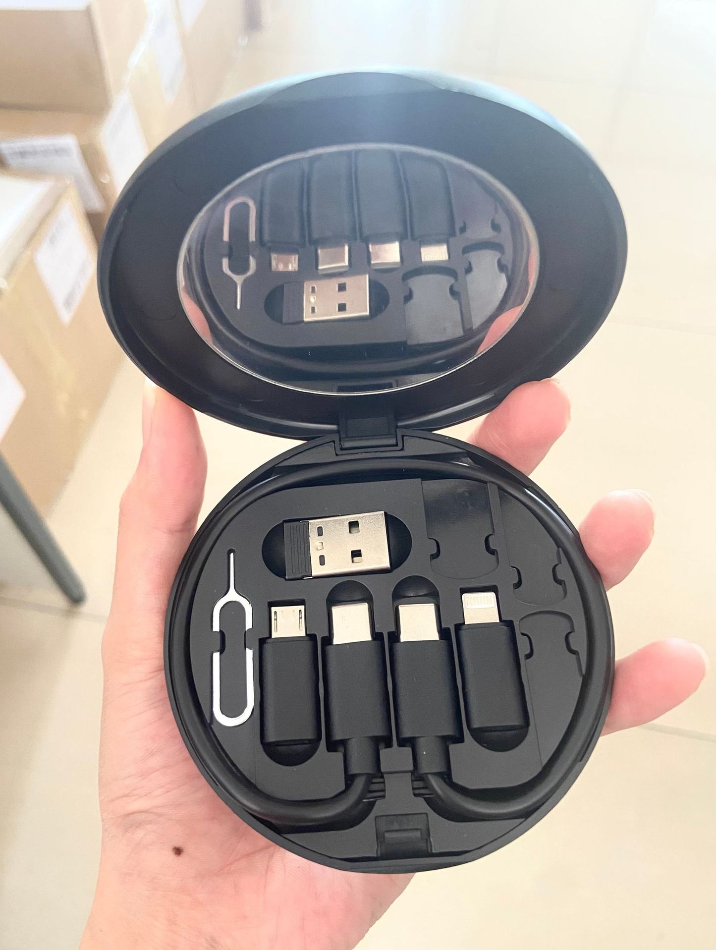 Plastic Type-C Cable And Adapter Storage