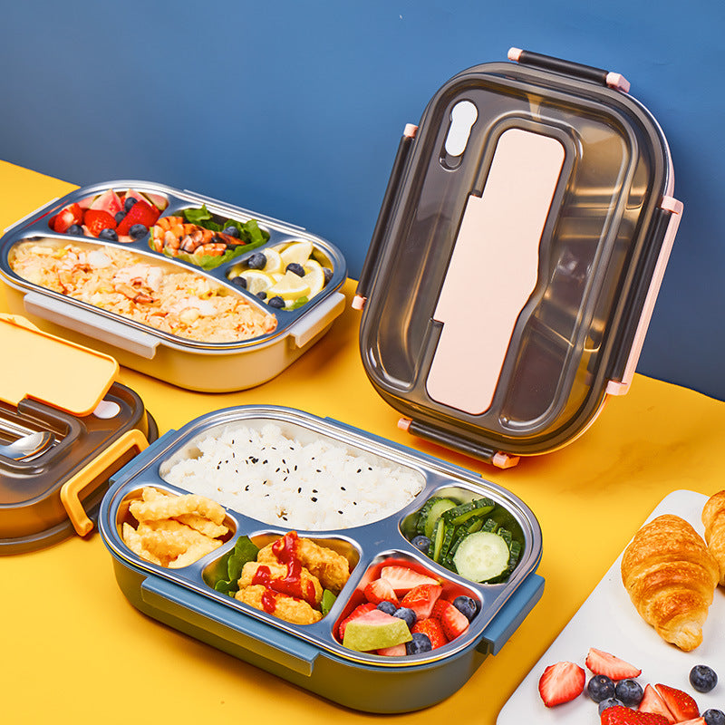 4-5 Compartment Lunch Box With Transparent Cover