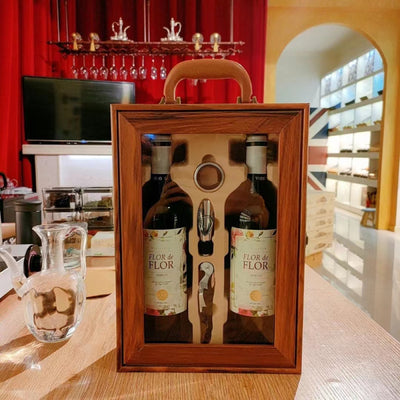 Windowed Wooden Wine Box