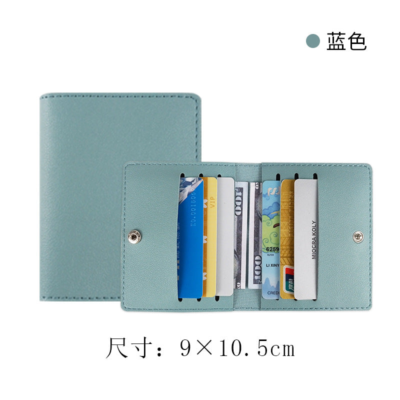 Multi-Pocket Pu Leather Passport Holder