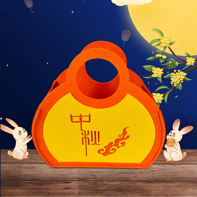 Dual-Color Mid-Autumn Festival Felt Bag