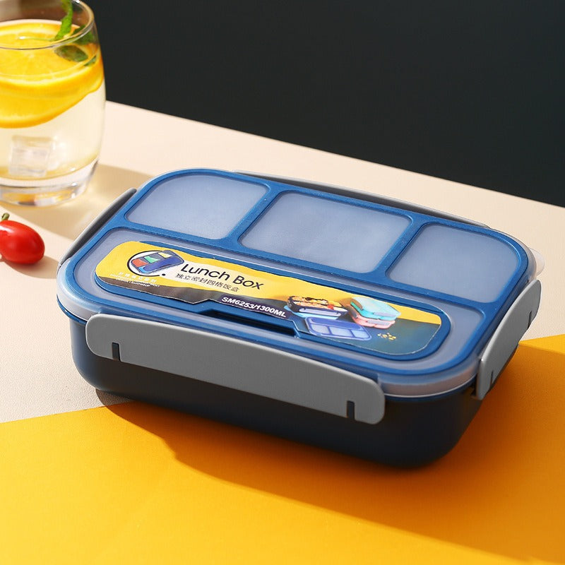 Four Compartment Plastic Lunch Box Convenient Lunch Box