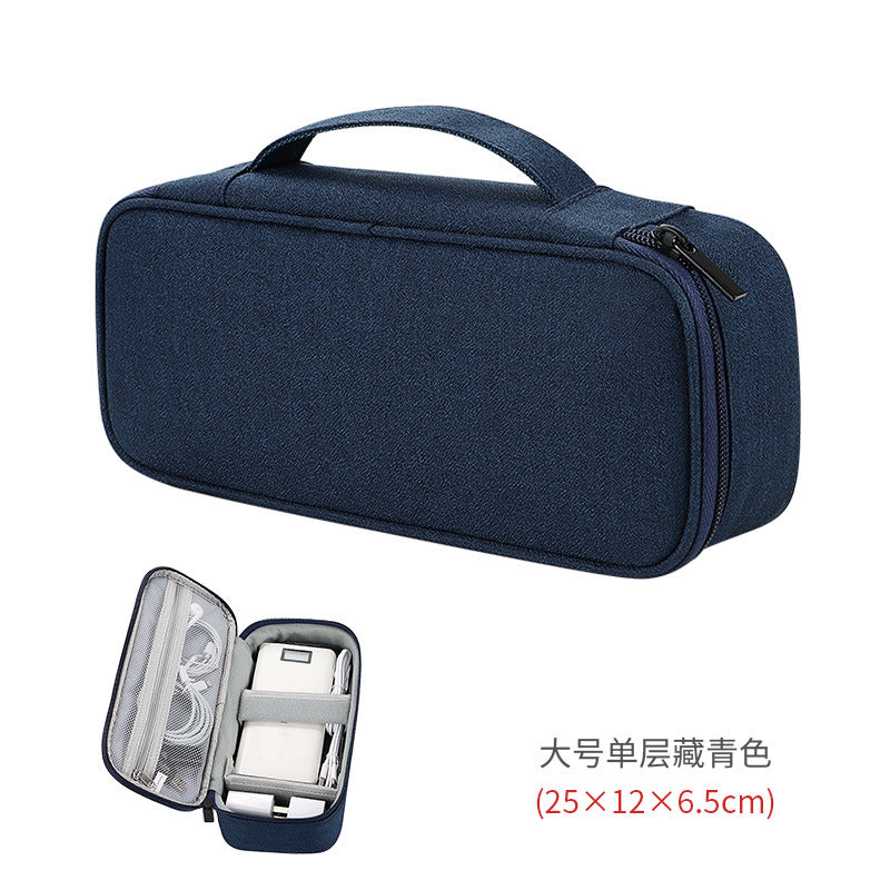 Electronics Travel Organizer Multifunctional For Flash Drive Cords Usb Drive Double Compartment