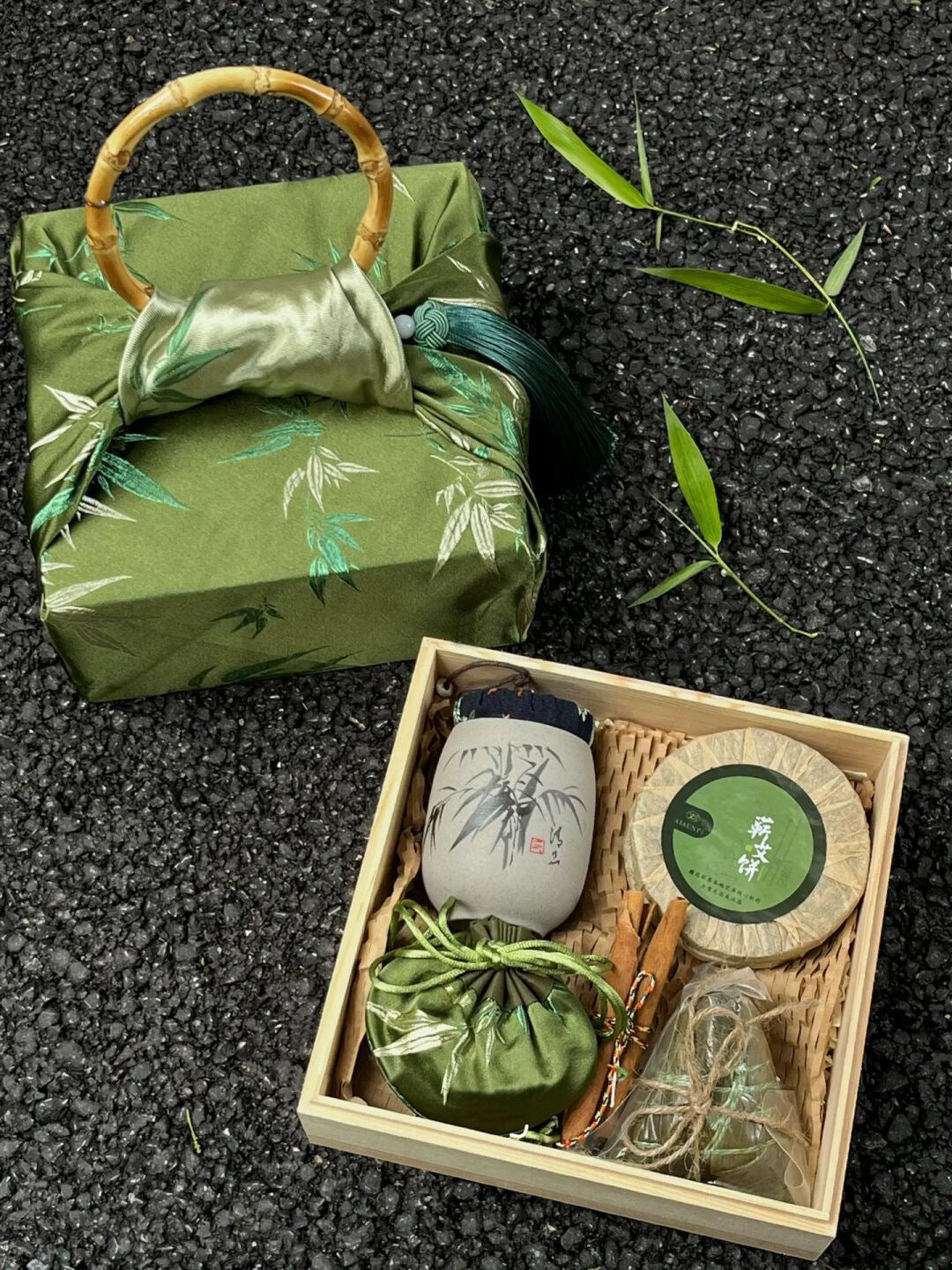 Bamboo And Wood Portable Gift Box