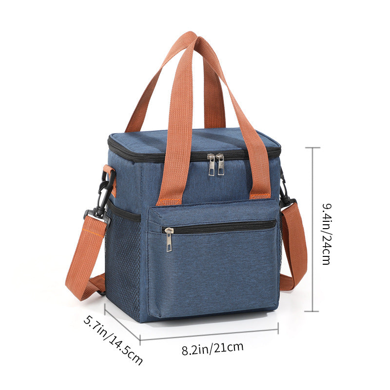 Brown Strap Bag Pack Lunch Bag