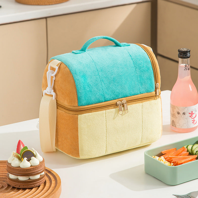 Double-Layer Thickened Tote Lunch Bag