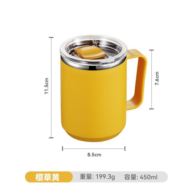 Stainless Steel Mug With Pp Coating And Lid