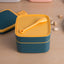 Micorwave-Able Double Deck Bento Lunch Box With Hand Carry