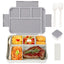 Plastic Lunch Box With Cutlery And Sauce Box