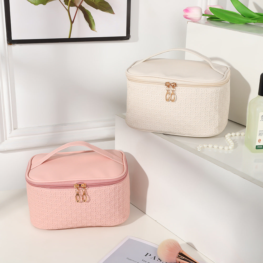 Box Like Gid Texture Cosmetic Bag