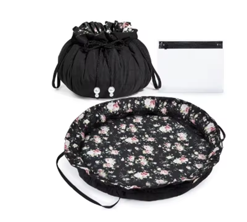 Pink Makeup Bag Travel Organize Women Drawstring Make Up