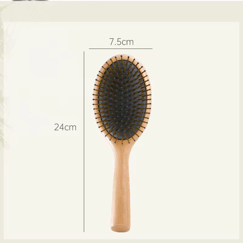 Wood Detangling Airbag Hair Brush