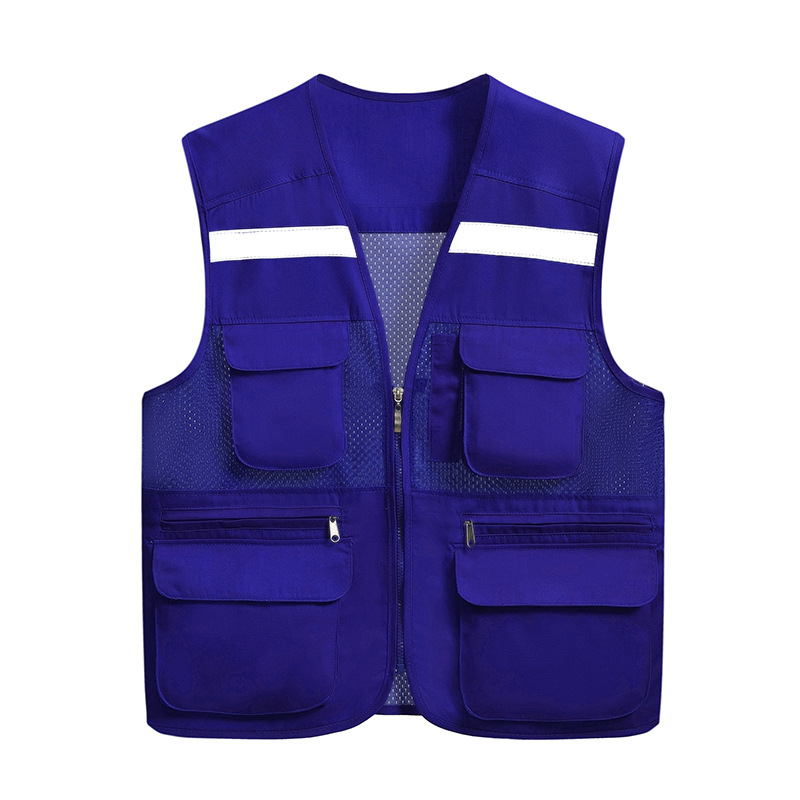 Multi Compartment Reflective Strip Vest