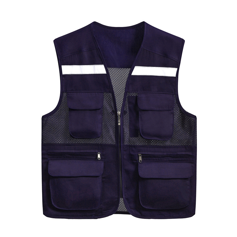 Multi Compartment Reflective Strip Vest