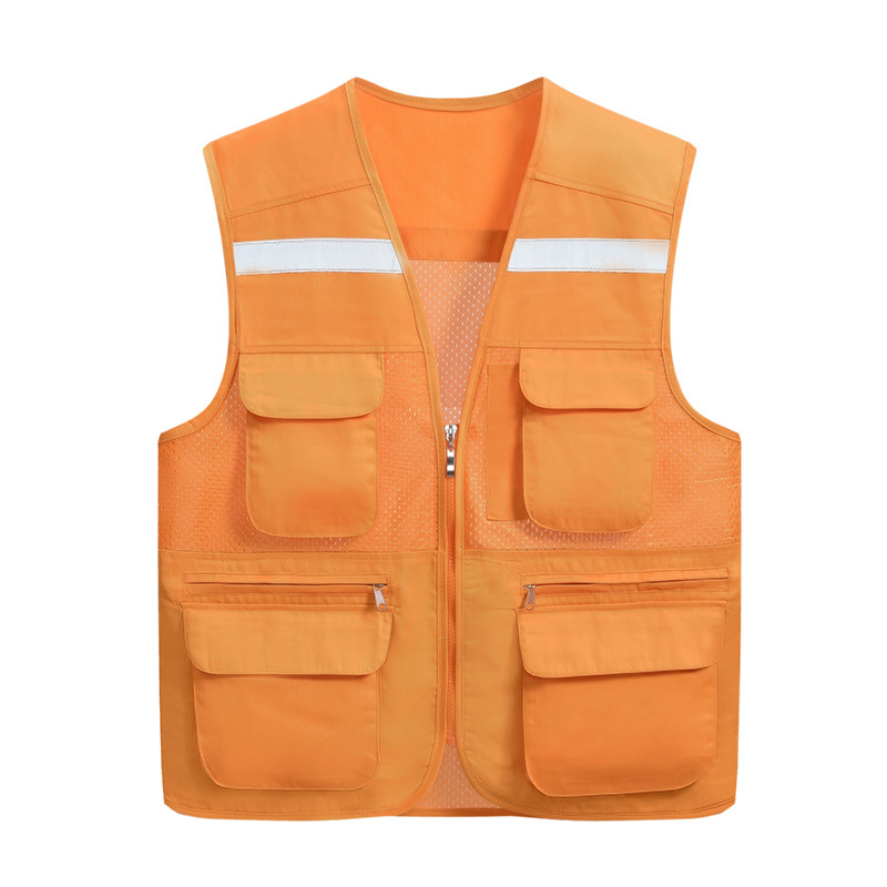 Multi Compartment Reflective Strip Vest